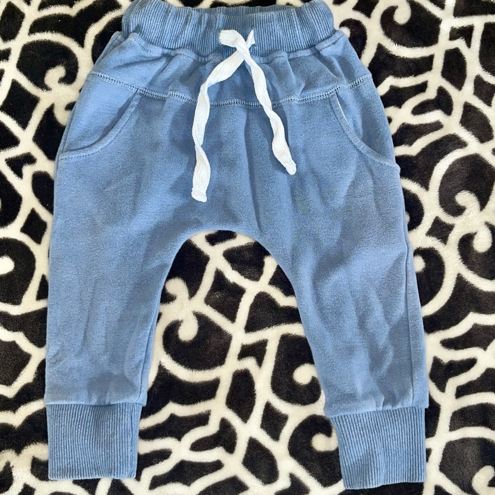 Little Bipsy 6-12 Month Steel/Slate Blue Harem Joggers
